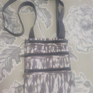 Eddie Bauer Grey & White Crossbody Bag NWOT
